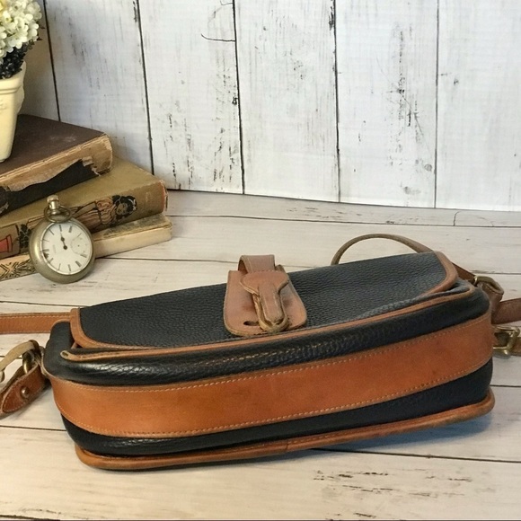 Dooney & Bourke Vintage Navy AWL Equestrian Bag - Picture 13 of 15